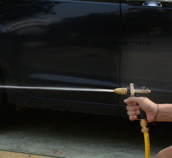 升級款高壓洗車水槍家用全銅奶嘴洗車刷車器噴水槍頭軟管澆花
