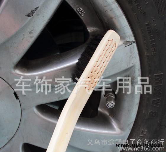 竹柄刷 鋼圈刷 輪胎刷洗車工具批發 刷車用具長柄輪轂刷豬鬃毛刷