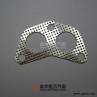 長安之星 五菱之光等JL465發動機排氣支管墊排氣歧管接口墊雙孔墊