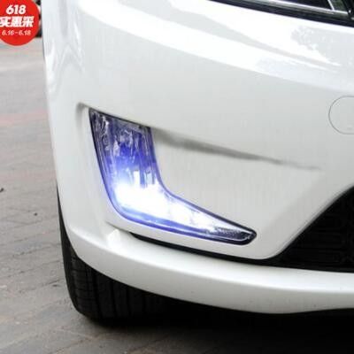 適用于KA K2霧燈總成LED日行燈 起亞K2專用LED日間行車燈 改裝