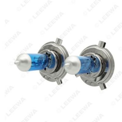 12V超白光汽車大燈前照燈泡 汽車石英燈 H4鹵素?zé)襞?55W/100W